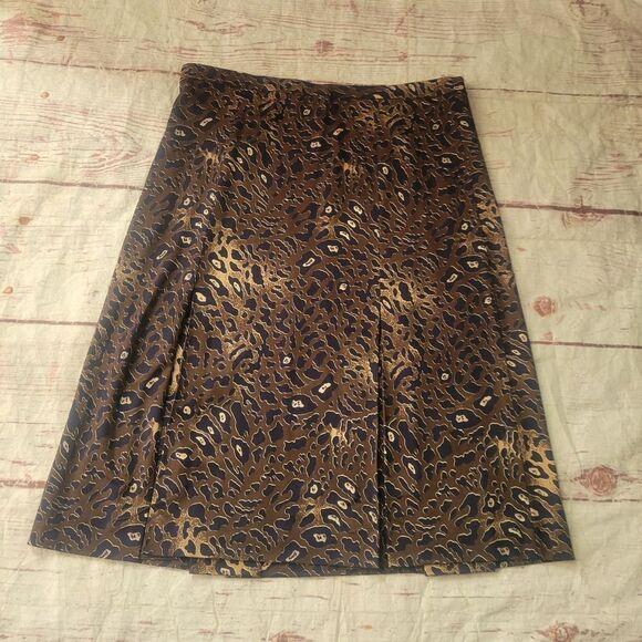 Tory Burch Farah Abstract Leopard Print Skirt Size Medium NWT - Picture 3 of 6